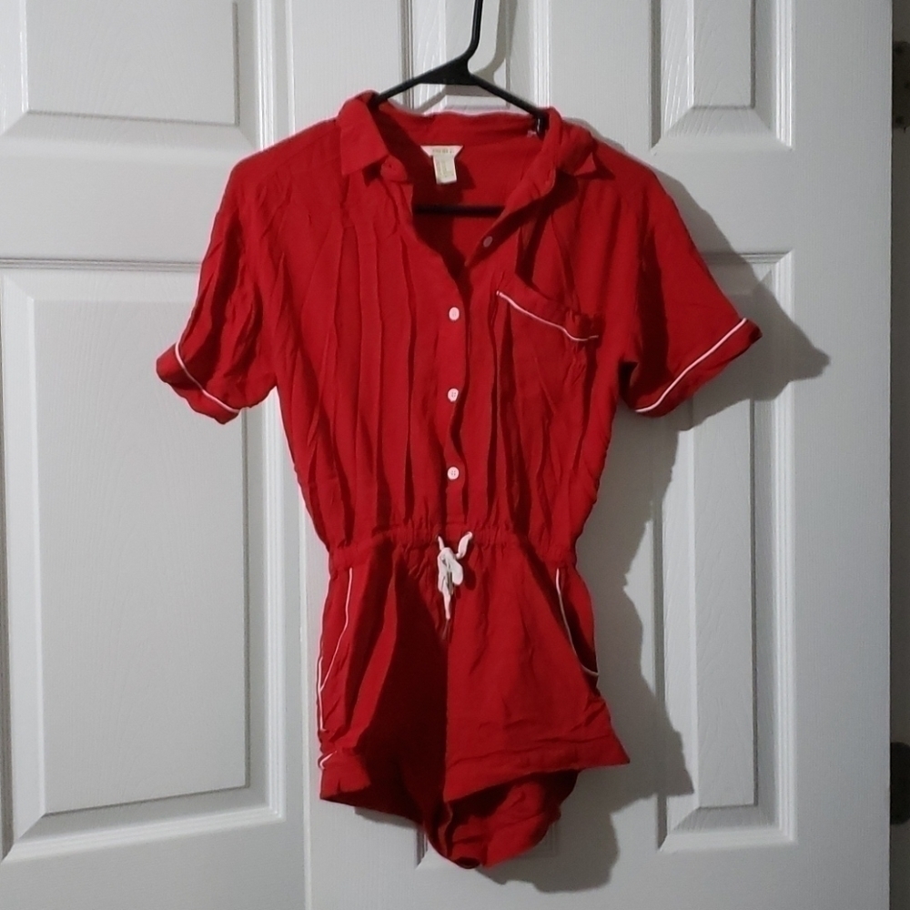 Forever 21 Red Sleep Romper